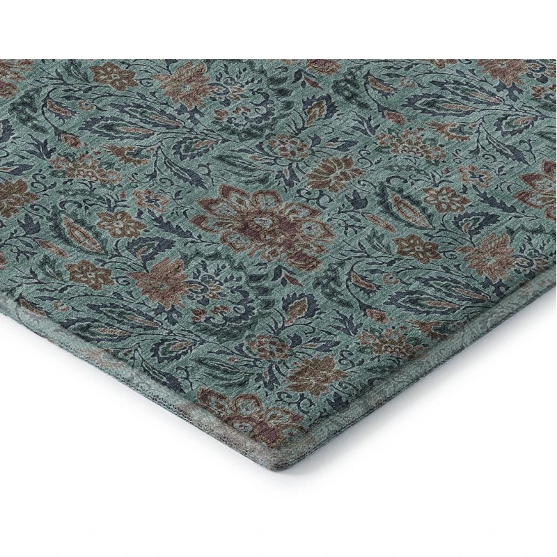 Addison Mayfield Teal AMF660 - 8ft. Round Rug
