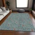 Addison Mayfield Teal AMF660 - 8ft. Round Rug