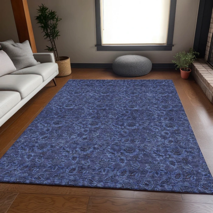 Addison Mayfield Blue AMF661 - 8ft. Round Rug