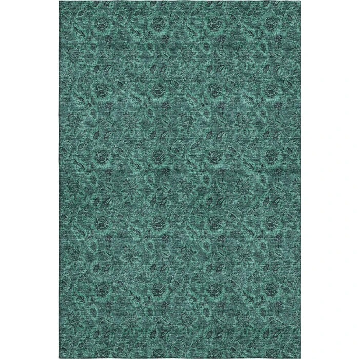 Addison Mayfield Teal AMF661 - 8ft. Round Rug