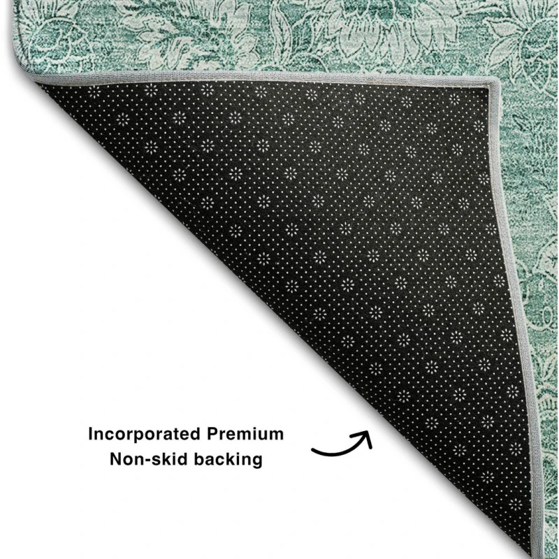 Addison Mayfield Teal AMF662 - 8ft. Round Rug