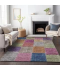 Addison Mayfield Orange AMF663 - 8ft. Round Rug
