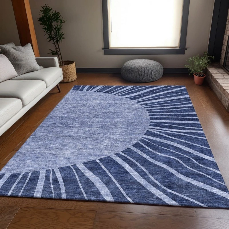 Addison Mayfield Blue AMF668 - 8ft. Round Rug