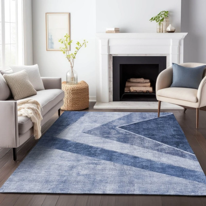 Addison Mayfield Blue AMF671 - 8ft. Round Rug