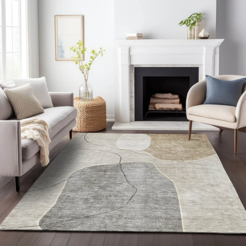 Addison Mayfield Brown AMF672 - 8ft. Round Rug