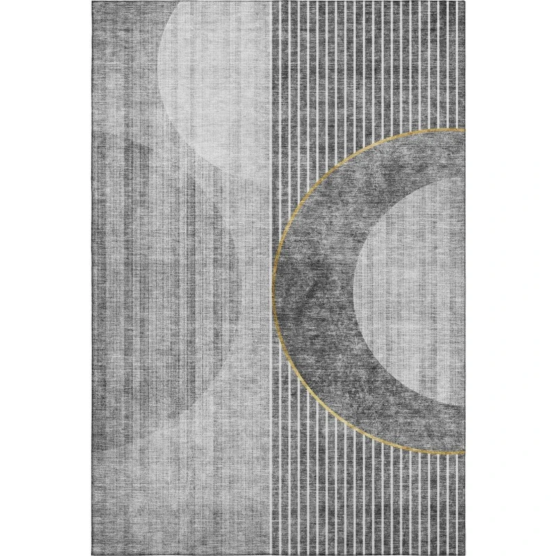Addison Mayfield Gray AMF676 - 8ft. Round Rug