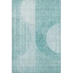 Addison Mayfield Teal AMF676 - 8ft. Round Rug