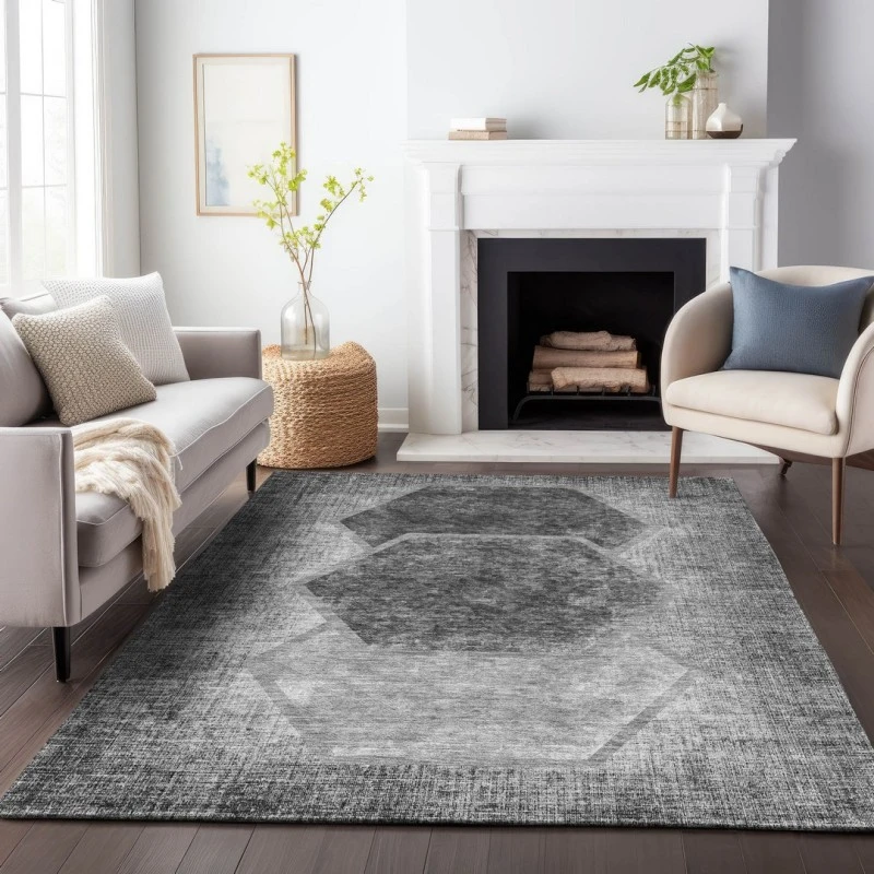 Addison Mayfield Gray AMF679 - 8ft. Round Rug
