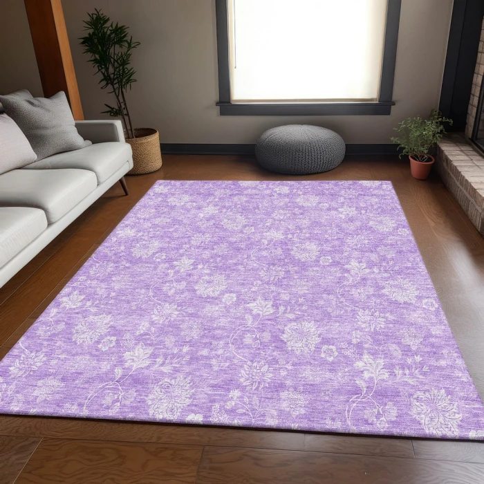 Addison Mayfield Purple AMF681 - 8ft. Round Rug