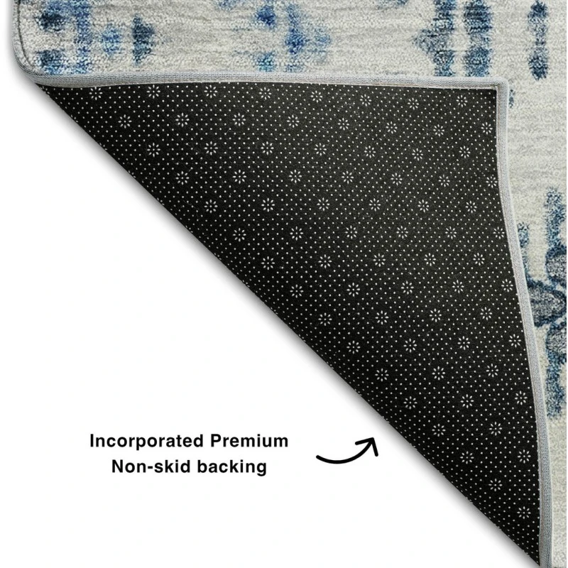 Addison Mayfield Blue AMF684 - 8ft. Round Rug