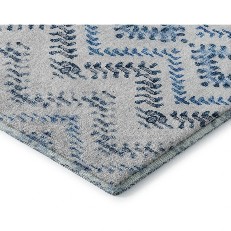 Addison Mayfield Blue AMF684 - 8ft. Round Rug
