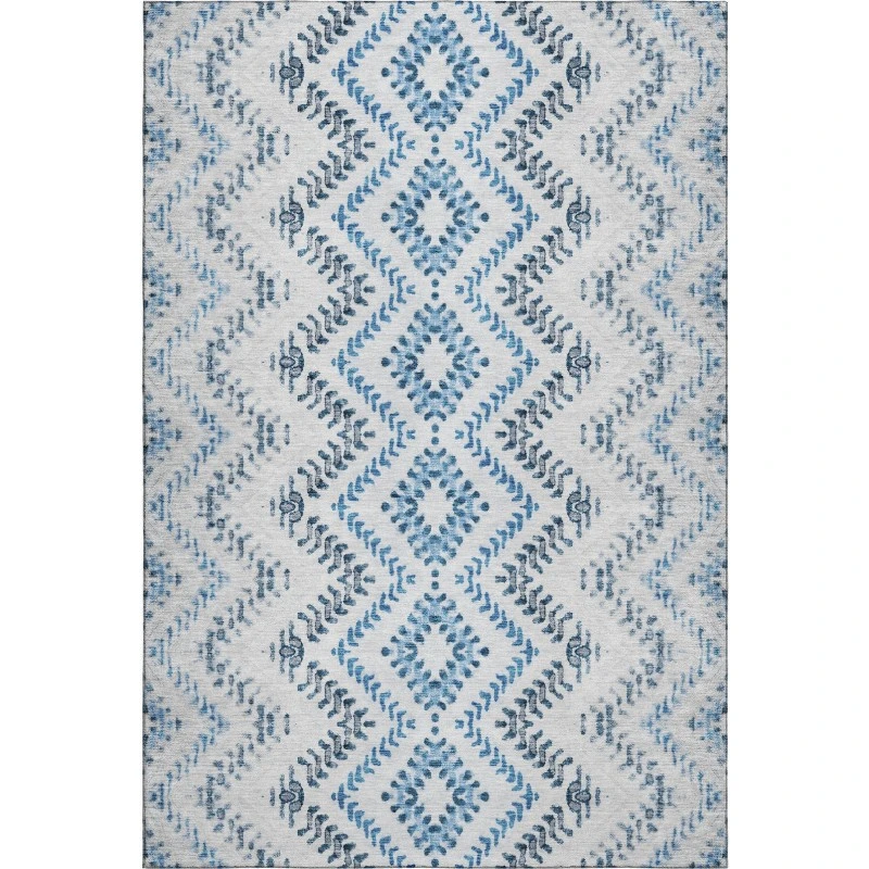 Addison Mayfield Blue AMF684 - 8ft. Round Rug