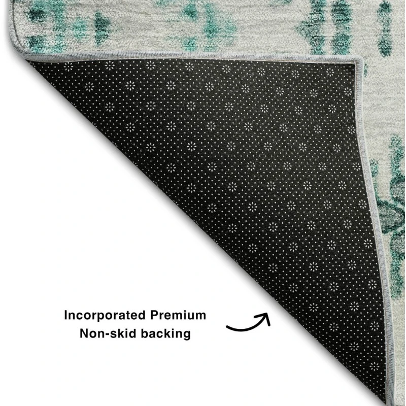 Addison Mayfield Teal AMF684 - 8ft. Round Rug