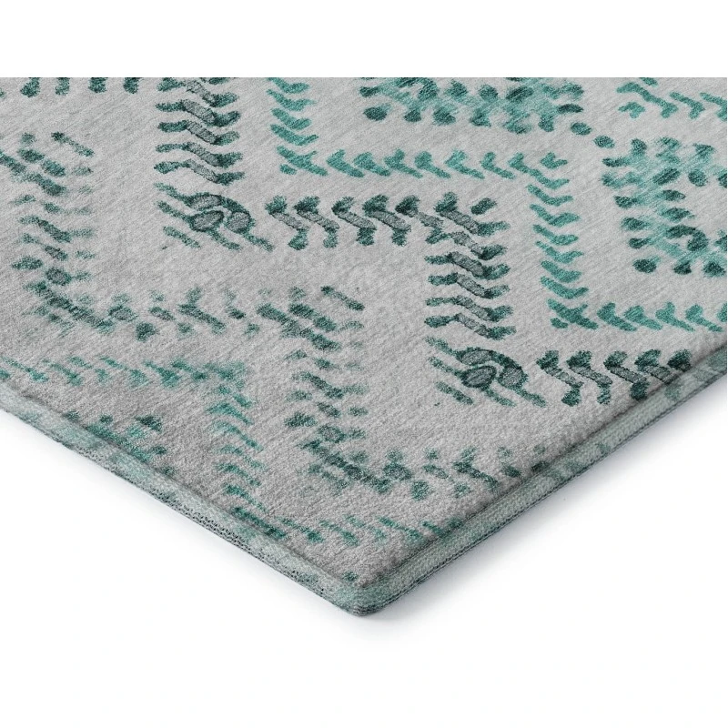Addison Mayfield Teal AMF684 - 8ft. Round Rug