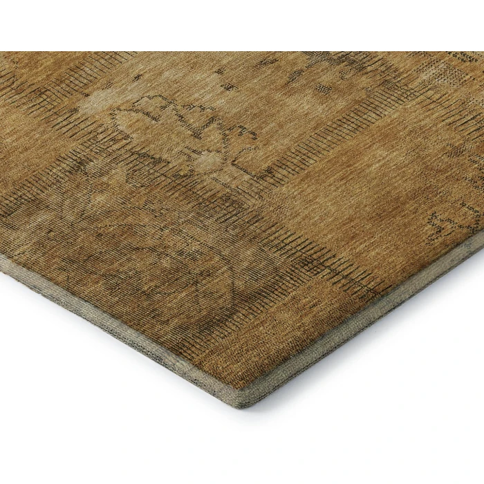 Addison Mayfield Orange AMF685 - 8ft. Round Rug