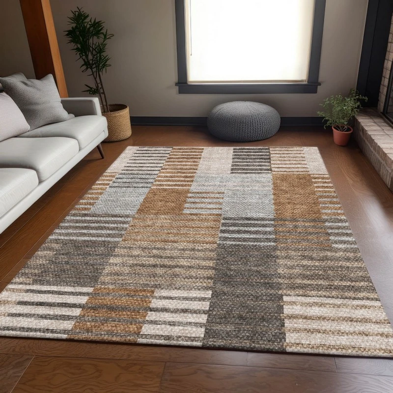 Addison Mayfield Orange AMF687 - 8ft. Round Rug