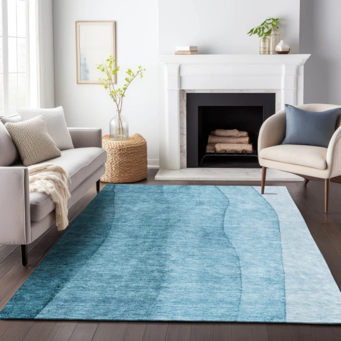 Addison Mayfield Teal AMF690 9ft. x 12ft. Rect. Rug