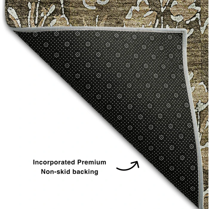 Addison Mayfield Brown AMF692 - 8ft. Round Rug