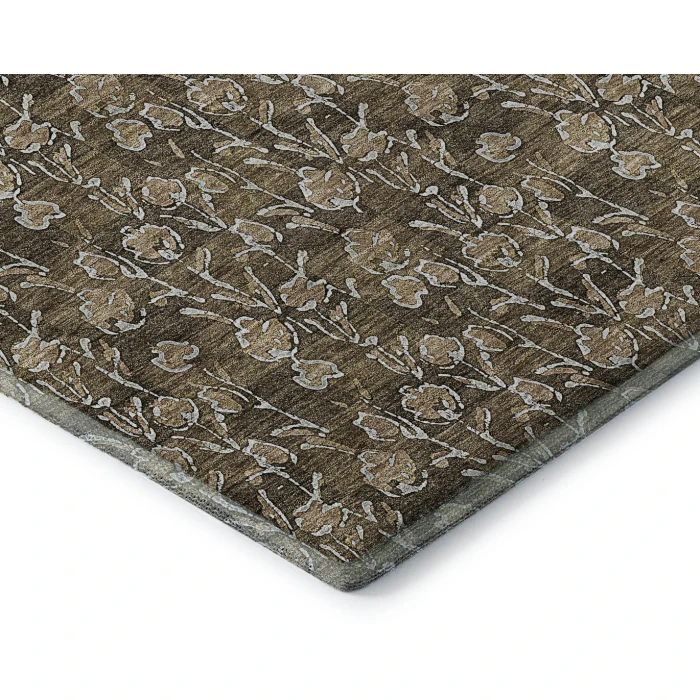 Addison Mayfield Brown AMF692 - 8ft. Round Rug