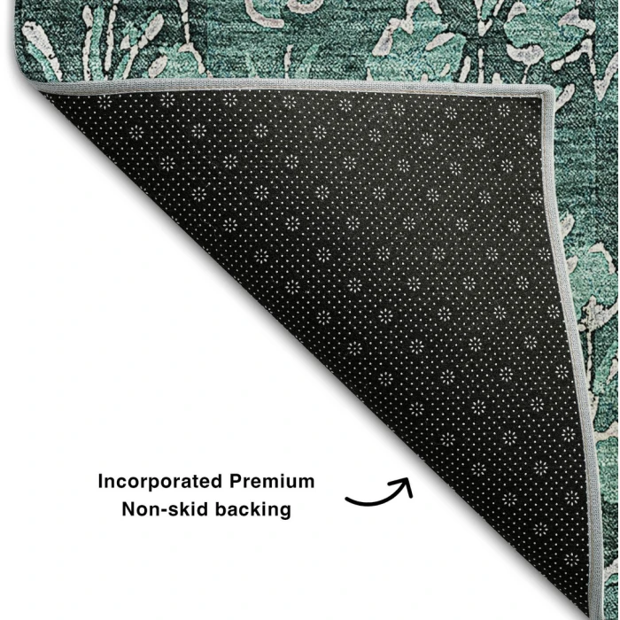 Addison Mayfield Teal AMF692 - 8ft. Round Rug