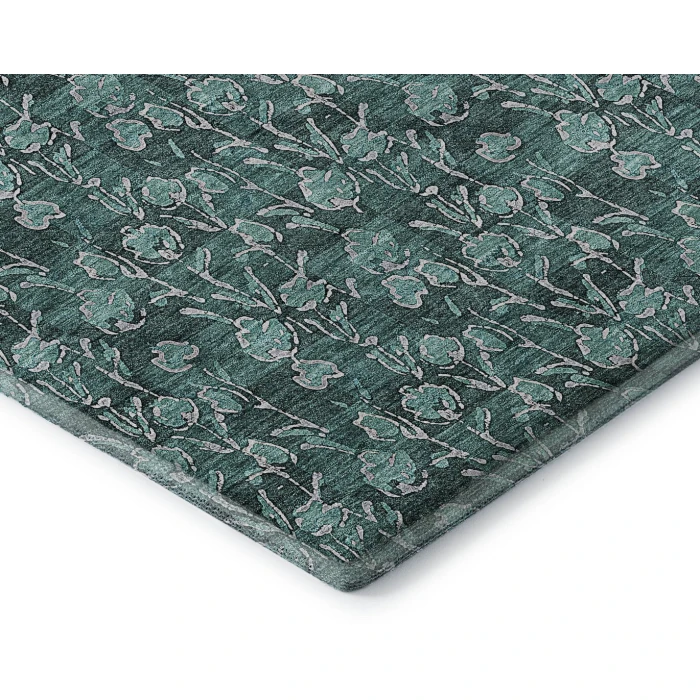 Addison Mayfield Teal AMF692 - 8ft. Round Rug