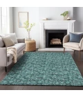 Addison Mayfield Teal AMF692 - 8ft. Round Rug