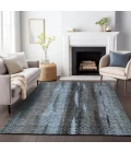 Addison Mayfield Blue AMF693 - 8ft. Round Rug