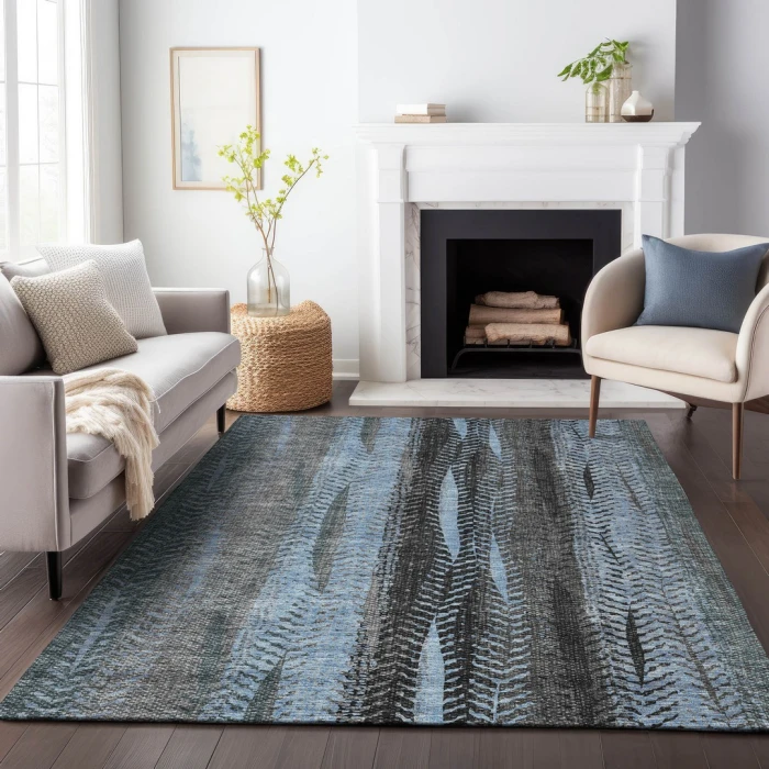 Addison Mayfield Blue AMF693 - 8ft. Round Rug