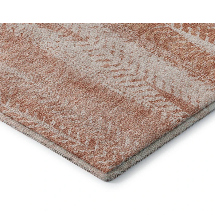 Addison Mayfield Orange AMF694 - 8ft. Round Rug
