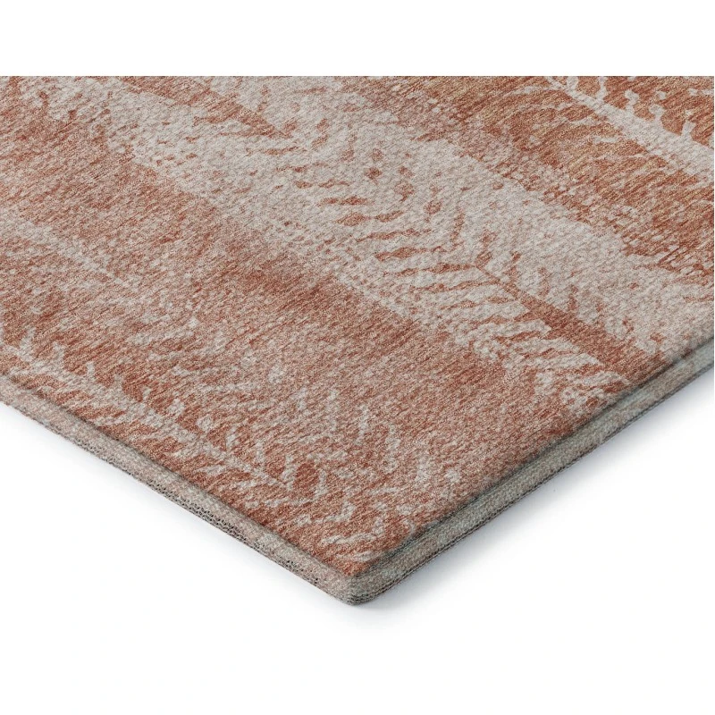 Addison Mayfield Orange AMF694 - 8ft. Round Rug