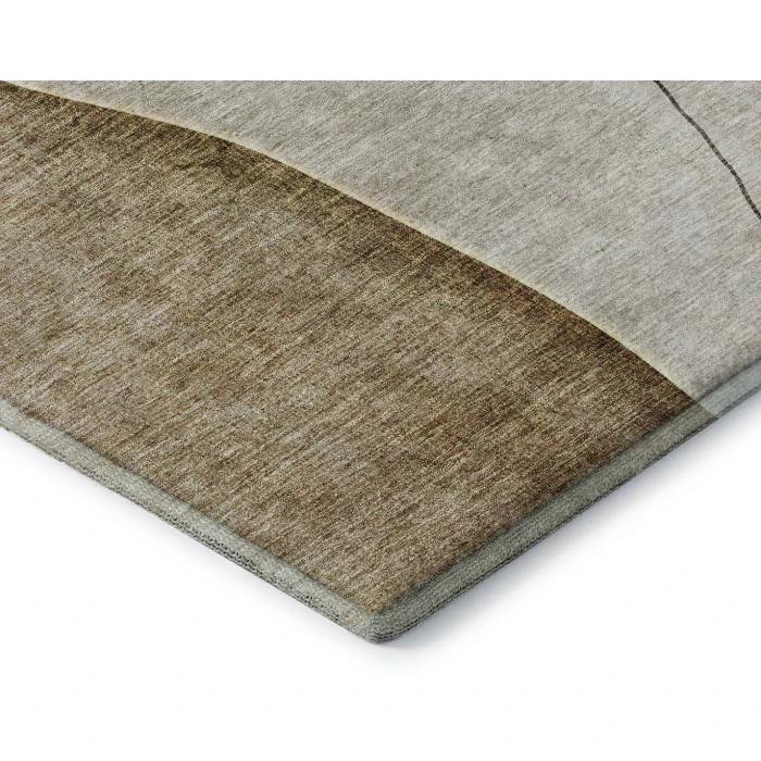 Addison Mayfield Brown AMF696 - 8ft. Round Rug