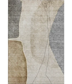 Addison Mayfield Brown AMF696 - 8ft. Round Rug