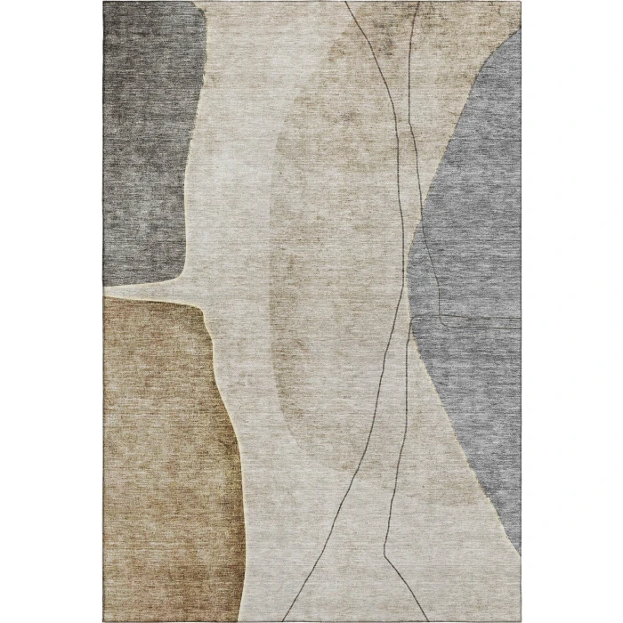 Addison Mayfield Brown AMF696 - 8ft. Round Rug