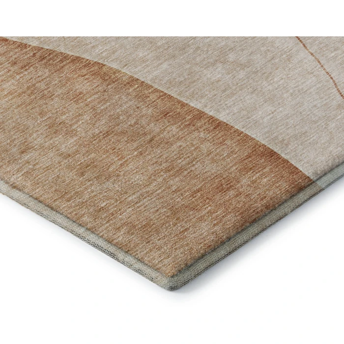 Addison Mayfield Orange AMF696 - 8ft. Round Rug