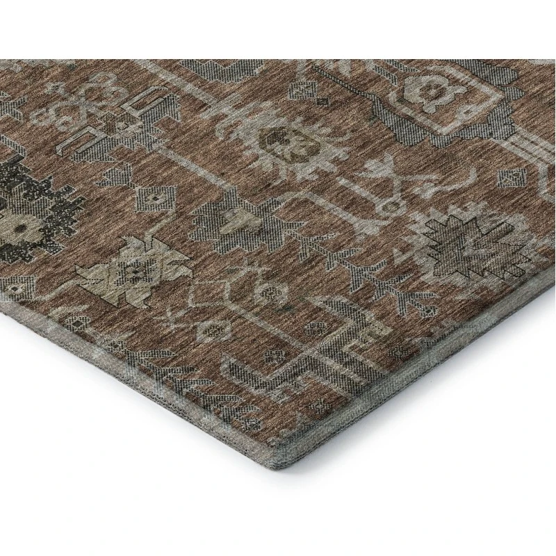 Addison Mayfield Orange AMF697 - 8ft. Round Rug