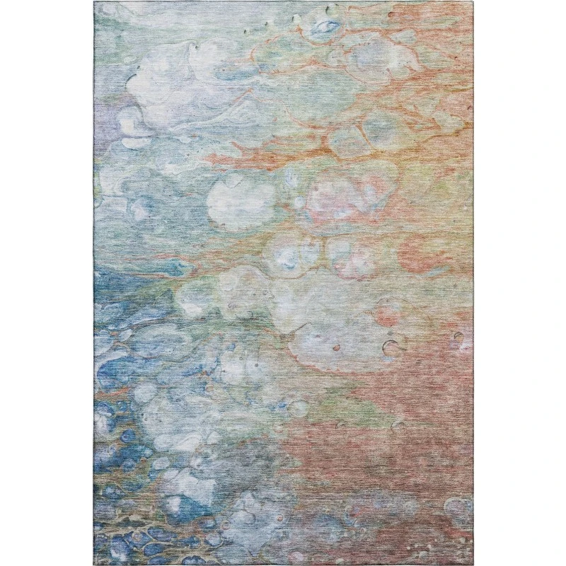 Addison Mayfield Orange AMF698 - 8ft. Round Rug