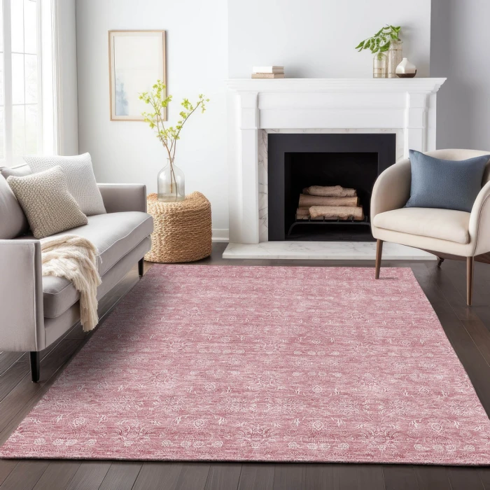 Addison Mayfield Pink AMF703 - 8ft. Round Rug