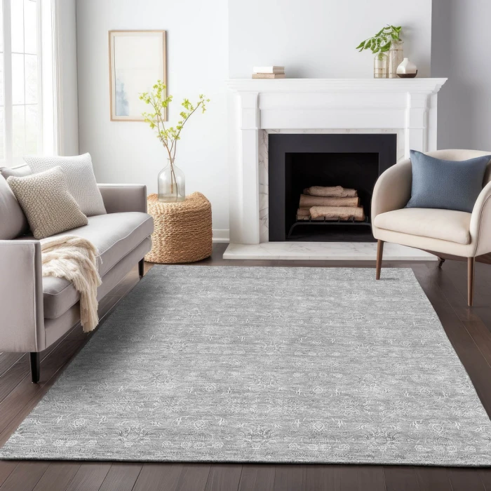 Addison Mayfield Gray AMF703 - 8ft. Round Rug