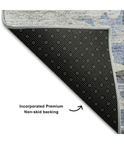 Addison Mayfield Blue AMF704 - 8ft. Round Rug