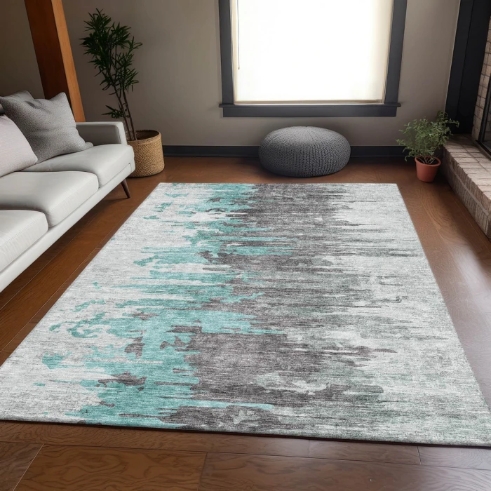 Addison Mayfield Teal AMF704 8ft. x 10ft. Rect. Rug