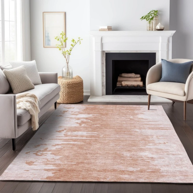 Addison Mayfield Orange AMF705 - 8ft. Round Rug