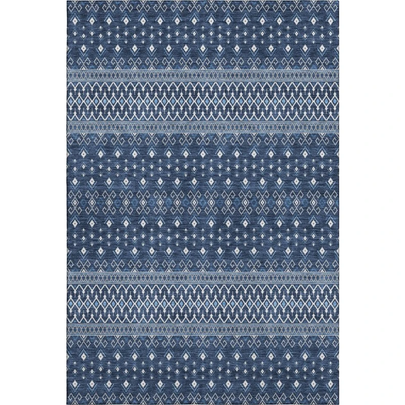 Addison Mayfield Blue AMF708 - 8ft. Round Rug
