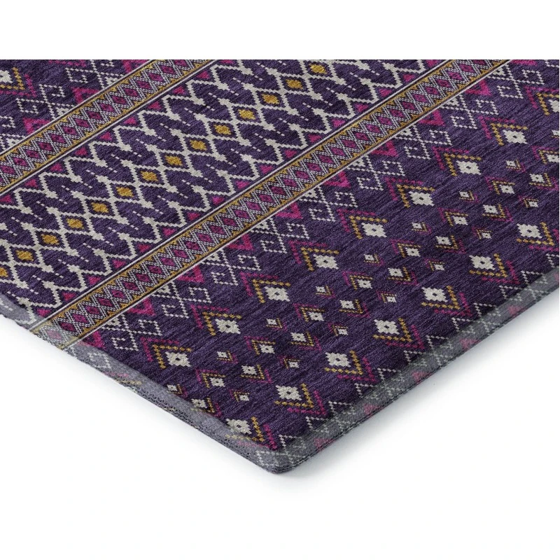 Addison Mayfield Purple AMF708 - 8ft. Round Rug