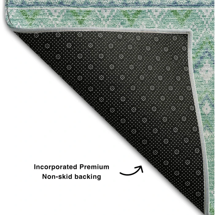 Addison Mayfield Teal AMF709 - 8ft. Round Rug