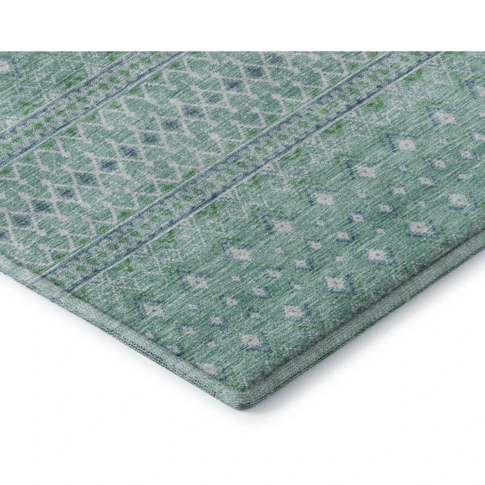 Addison Mayfield Teal AMF709 - 8ft. Round Rug