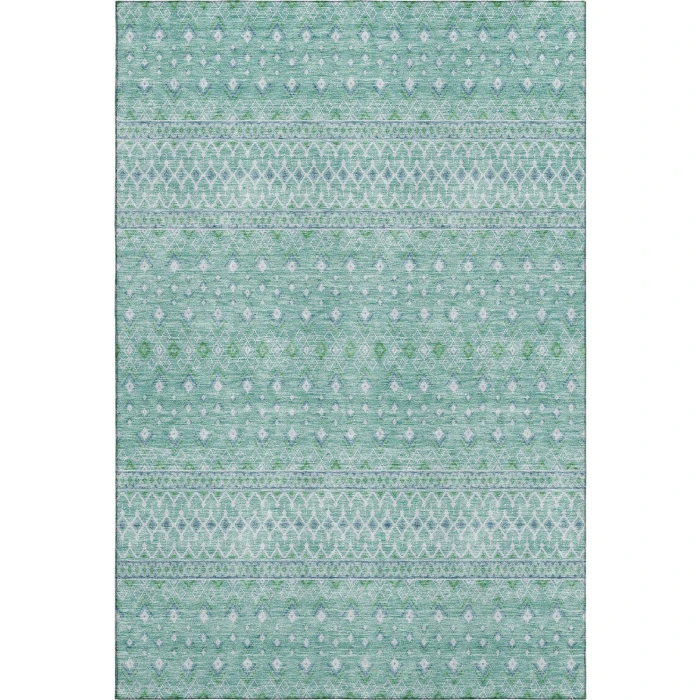Addison Mayfield Teal AMF709 - 8ft. Round Rug