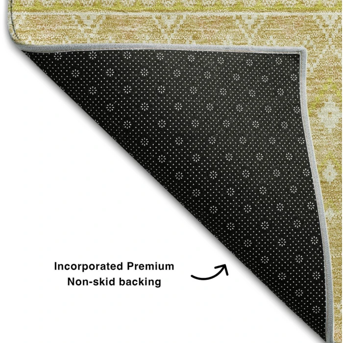 Addison Mayfield Gold AMF709 - 8ft. Round Rug