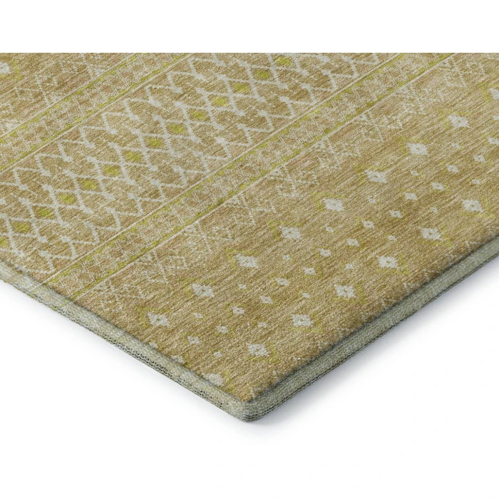 Addison Mayfield Gold AMF709 - 8ft. Round Rug