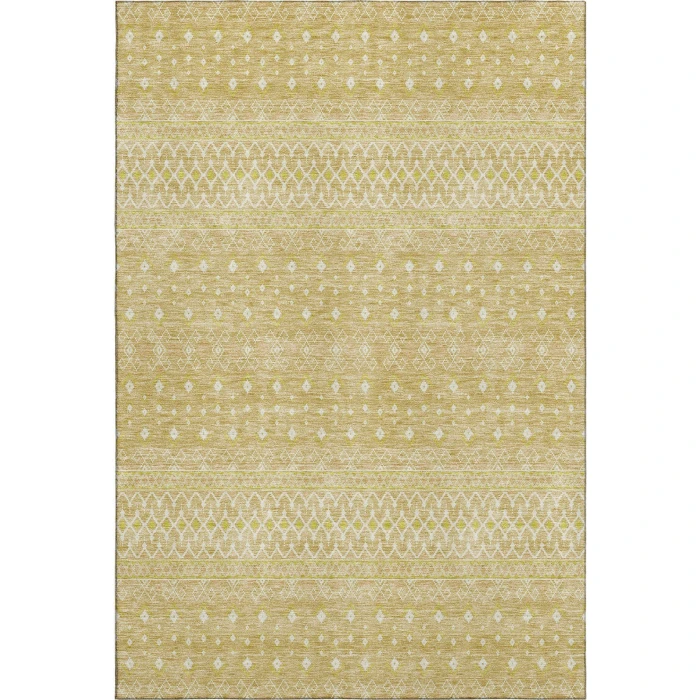 Addison Mayfield Gold AMF709 - 8ft. Round Rug
