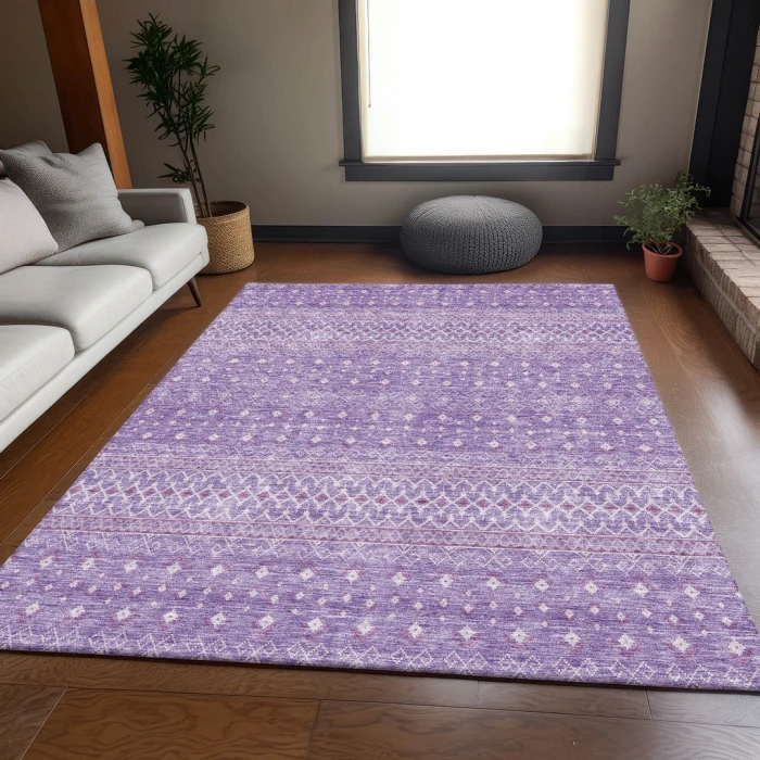 Addison Mayfield Purple AMF709 - 8ft. Round Rug